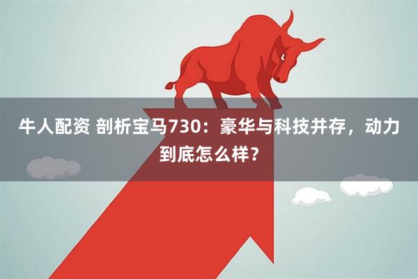 牛人配资 剖析宝马730：豪华与科技并存，动力到底怎么样？
